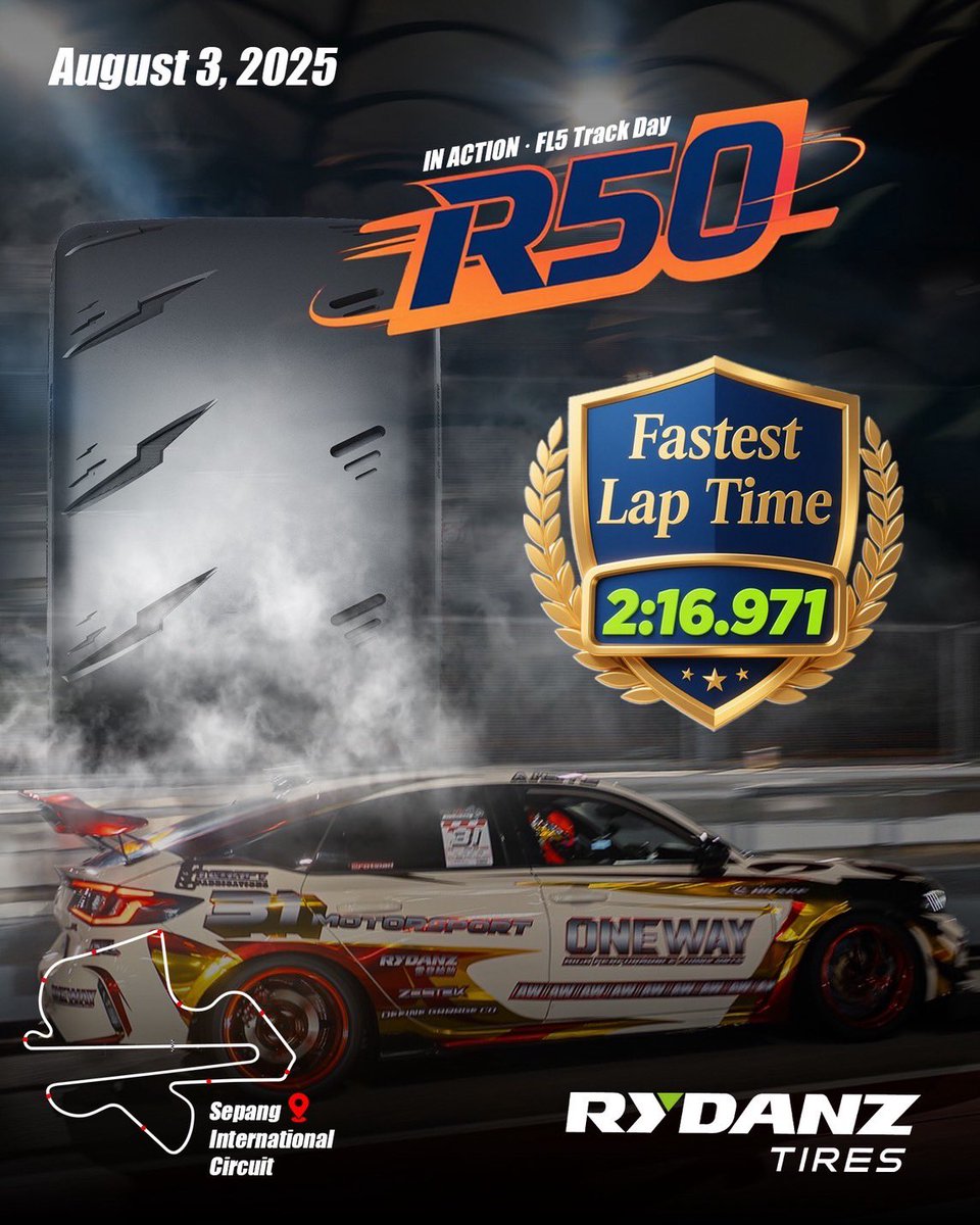 R31HOUSE's tweet photo. マレーシアで、シバS(T9β)で、fastest lap timeらしいですが、どのカテゴリかは?です。何より、世界各地で、使われてる事が嬉しいですね!
#シバタイヤ
#RYDANZ https://t.co/Hlge2qRQ8b
