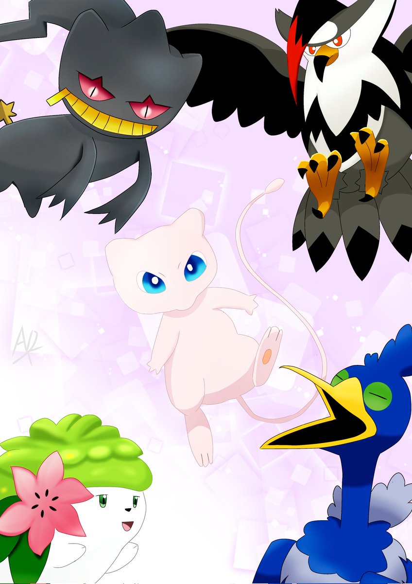 #ポケモンイラスト
リクエストポケモンが5匹いたため、みんな描きました！
お題提供ありがとうございます＼(^^)／