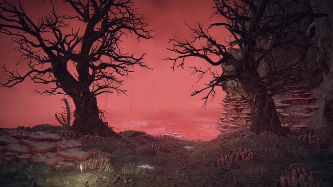 "Look at these poisonous color maps where flesh trees grow from human sacrifices; listen to these sniggering half-heard words of tenderness and doom from lips spotted with decay" - William S. Burroughs Elden Ring: Nightreign – Rotted Woods