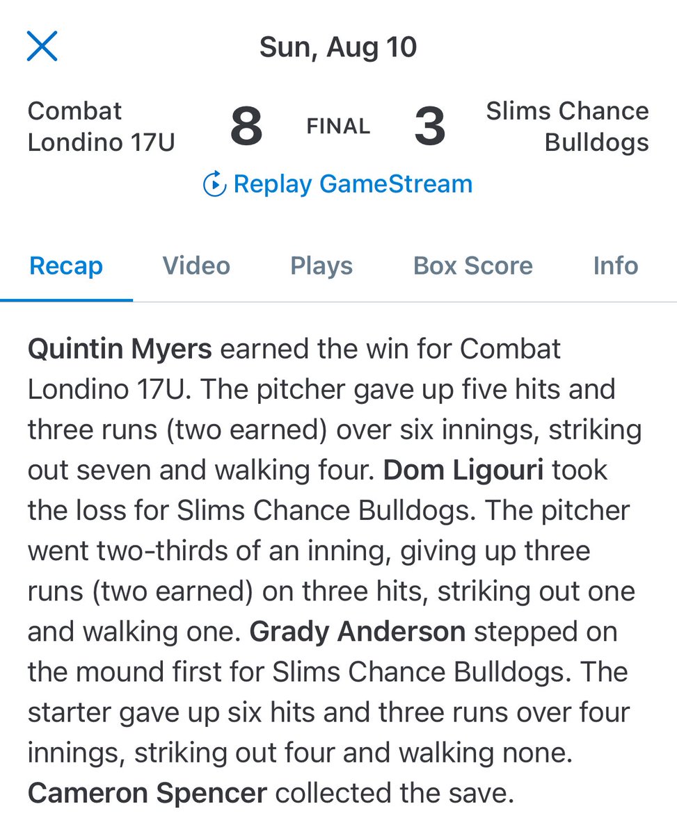 QuintinBaseball's tweet photo. Pitched today in the All Star High School Championship Series. Picked up the win hurling 6 giving up 5 hits and 2 earned runs while striking out 7. Great overall team win and fun season with this group!
@ScanzanoCombat @CoachVin1
#uncommitted2026 #uncommitted #pitcher #scfamily https://t.co/gKcxrbHRSR