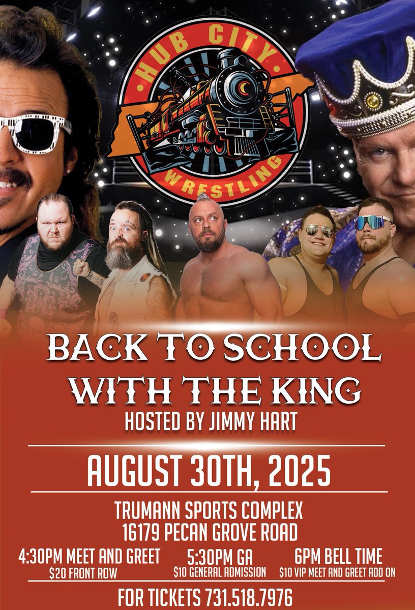 MidSouthProdigy's tweet photo. @bullyray5150 @BustedOpenRadio Jerry Lawler’s 55th wrestling anniversary show weekend hosted by Jimmy hart on August 29th and 30th in TN and AR. Back to school supply give away for kids. This topic alone could knock out 10 min of the 3 hours if you’re just searching for things 😅 #cheapplug #indycompanypush https://t.co/ZCxtyusoxz