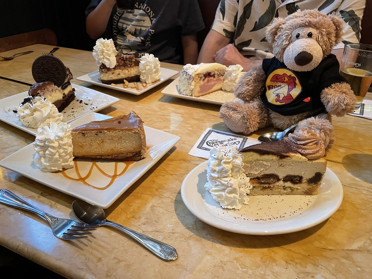 The extra people on this trip might be noisy but it means extra cheesecake for me to try 😋! <a href="/Cheesecake/">The Cheesecake Factory 🍰</a> #cheesecake No trip is complete without a visit!!!