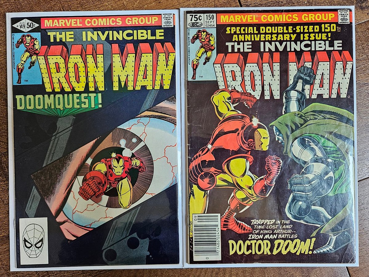 Random Iron Man from my collection! 

Iron Man 149 &amp; 150 "Doomquest" written by the great David Michelinie with art by <a href="/JrRomita/">John Romita JR</a> and <a href="/Bob_Layton/">Bob Layton</a> 

Might be my favorite run for Iron Man