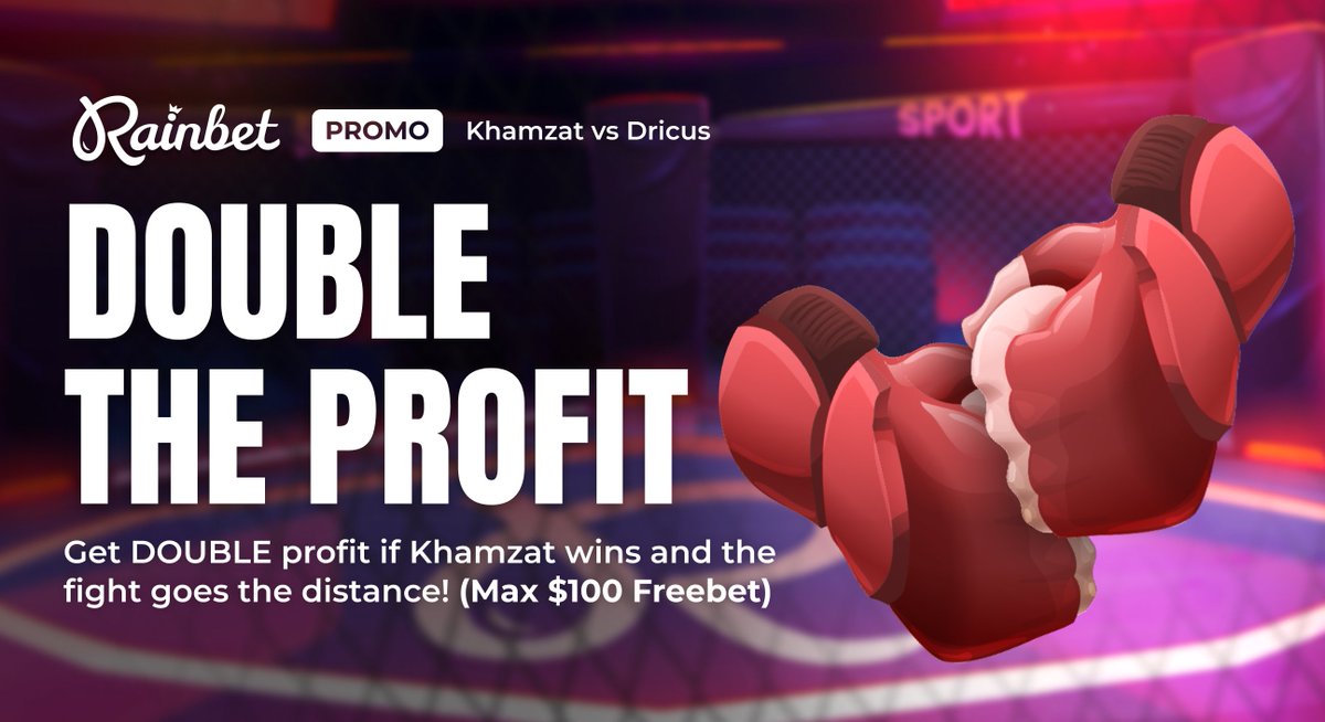 Bets on Khamzat get DOUBLED profit If he wins &amp; fight goes the distance!