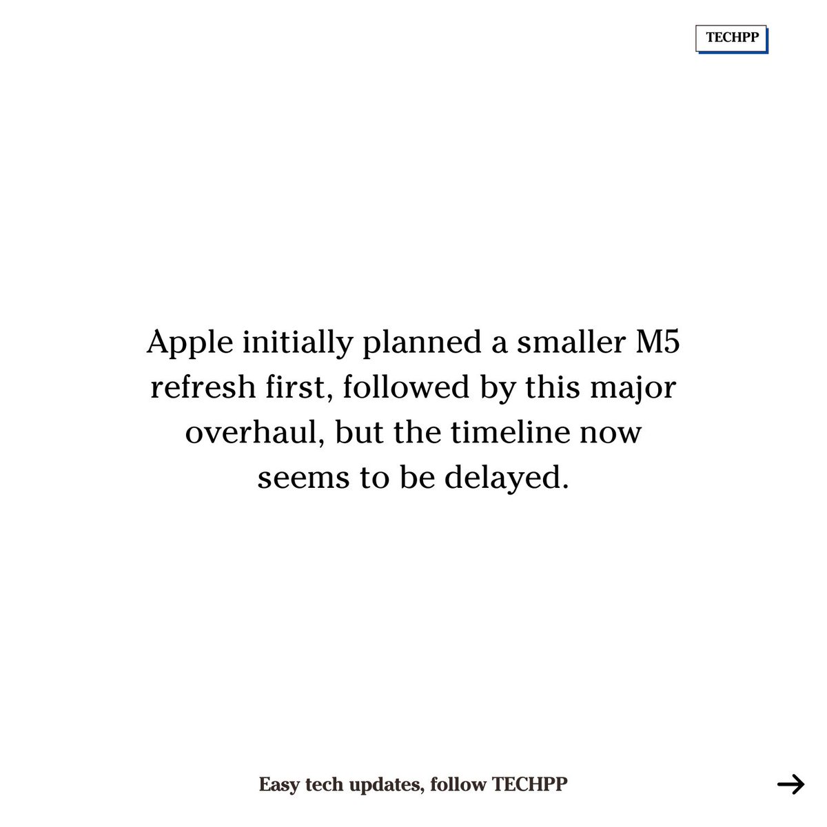 techpp's tweet photo. Apple’s OLED MacBook Pro redesign could be delayed to 2027
#Apple #MacBookPro #OLED #M6Chip https://t.co/86Q0asmvvw