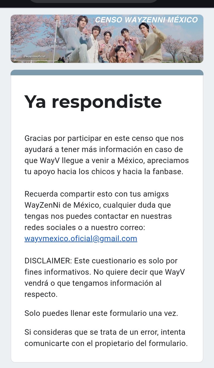 WayZenNi, WayV Airlines ha compilado todas las solicitudes y censos que se han hecho para pedir el NO Way OUT en diferentes regiones.

🌎 México, Colombia, LATAM, EE.UU, Europa, Indonesia, Malasia, Filipinas.

Te invitamos a participar enviando solicitudes en KWANGYA 119 y
