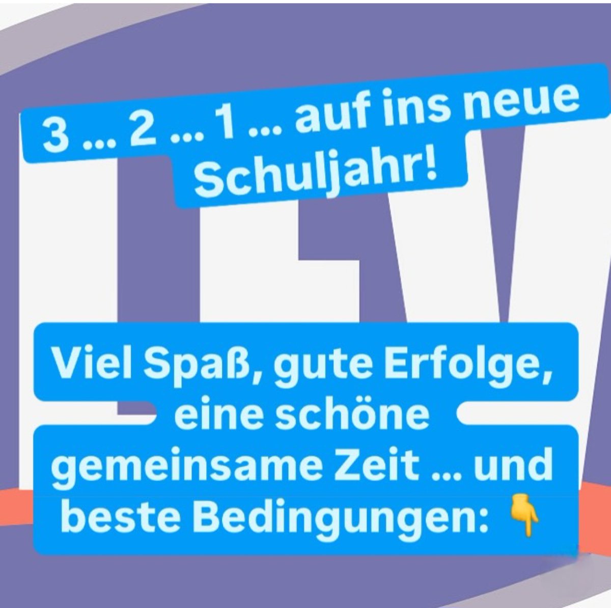 LevThueringen's tweet photo. 3 … 2 … 1 … auf ins neue Schuljahr!

Allen Schülerinnen und Schülern wünschen wir viel Spaß, gute Erfolge, eine schöne gemeinsame Zeit!
https://t.co/InCyP7UqWK

@BildungTH
@LSV_Thueringen
@spdthl
@cdu_fraktion_th
@BswThuringen
@mariovoigt https://t.co/Yo9Vuyzswv