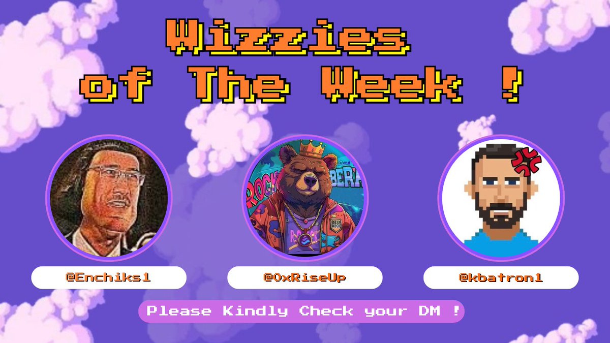 🎉 Wizzies Spotlight: Top 3 Contributors!     

We’re thrilled to introduce our Top 3 Contributors who have gone above and beyond in supporting WizzWoods!

<a href="/kbatron1/">kbatron 💢 | 🧙‍♂️✨</a> 
<a href="/0xRiseUp/">🇹🇷Cpt.Faramir | #WizzWoods🍄🧙</a> 
<a href="/Enchiks1/">Enchik | Republic Wizzies 🧙‍♂️🇮🇩</a> 

Thank you for your passion, creativity, and full support — WizzWoods wouldn’t be the same