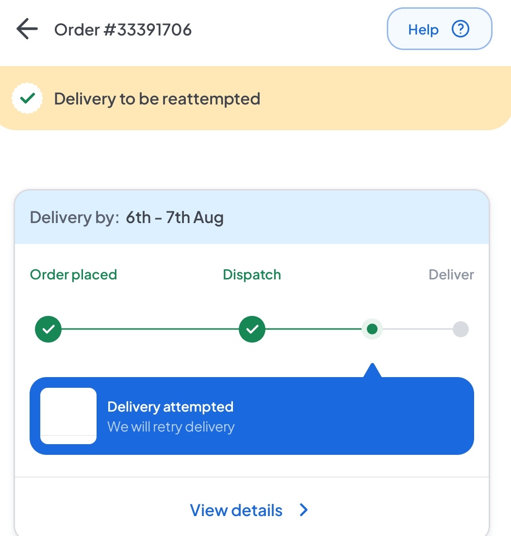 NeemaTanay's tweet photo. Order Date-3 Aug, 2025
Order delivery date- 7 Aug
Still not delivered - 11 Aug 

Order id-33391706

Called 9240250346 multiple times almost more than 20+ calls, but seems like @Truemedsindia opted poor cover Fake promised date showing on app
@Truemedsindia @BlueDart_ https://t.co/0p6c2myTJT