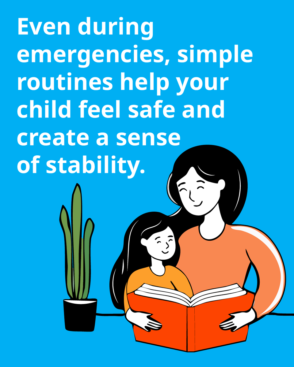 UNICEFJamaica's tweet image. In uncertain times or during emergencies, children need stability. 

🏡 Keep routines
🗣️ Listen &amp;amp; reassure
🤗 Show patience &amp;amp; love

Your presence can be their safe place. 💙

#ForEveryChild 
#ChildProtection
#PositiveParenting
#ParentingTips