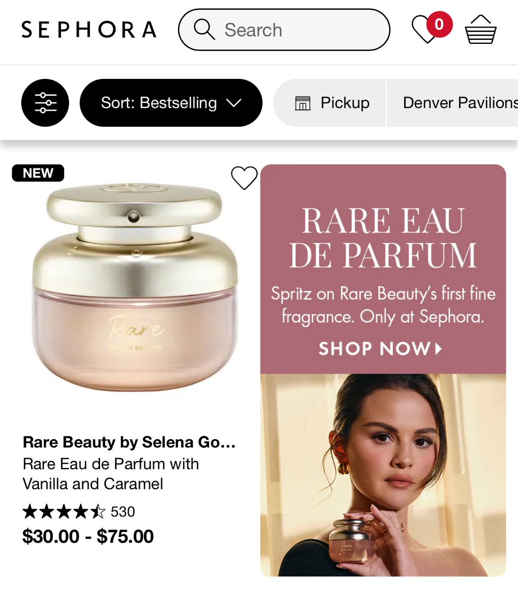 Sucesso em tudo que se propõe a fazer!

O novo Eau de Parfum da Rare Beauty, de Selena Gomez, debuta NO TOPO das fragrâncias mais bem vendidas da Sephora. 🩷