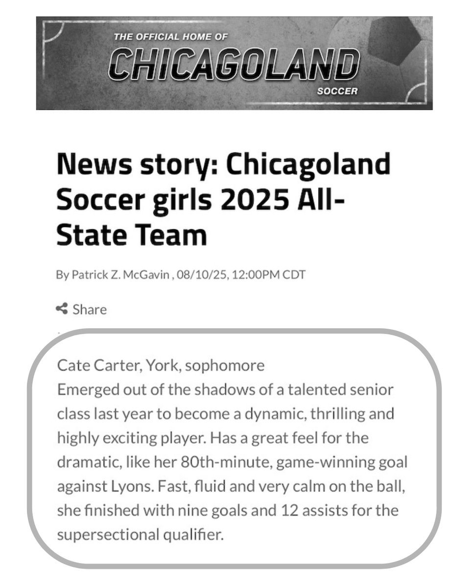 CateCarter2027's tweet photo. Thank you @ChilandSoccer for including me with such a talented group of players! Can't wait for next year!💚

@YorkLadyDukes @YorkAthletics @york_network @SockersChicago @ChicagoEmpireFC @dhpreps  @TopDrawerSoccer @PrepSoccer @MySuburbanLife https://t.co/eevQwBHZcv