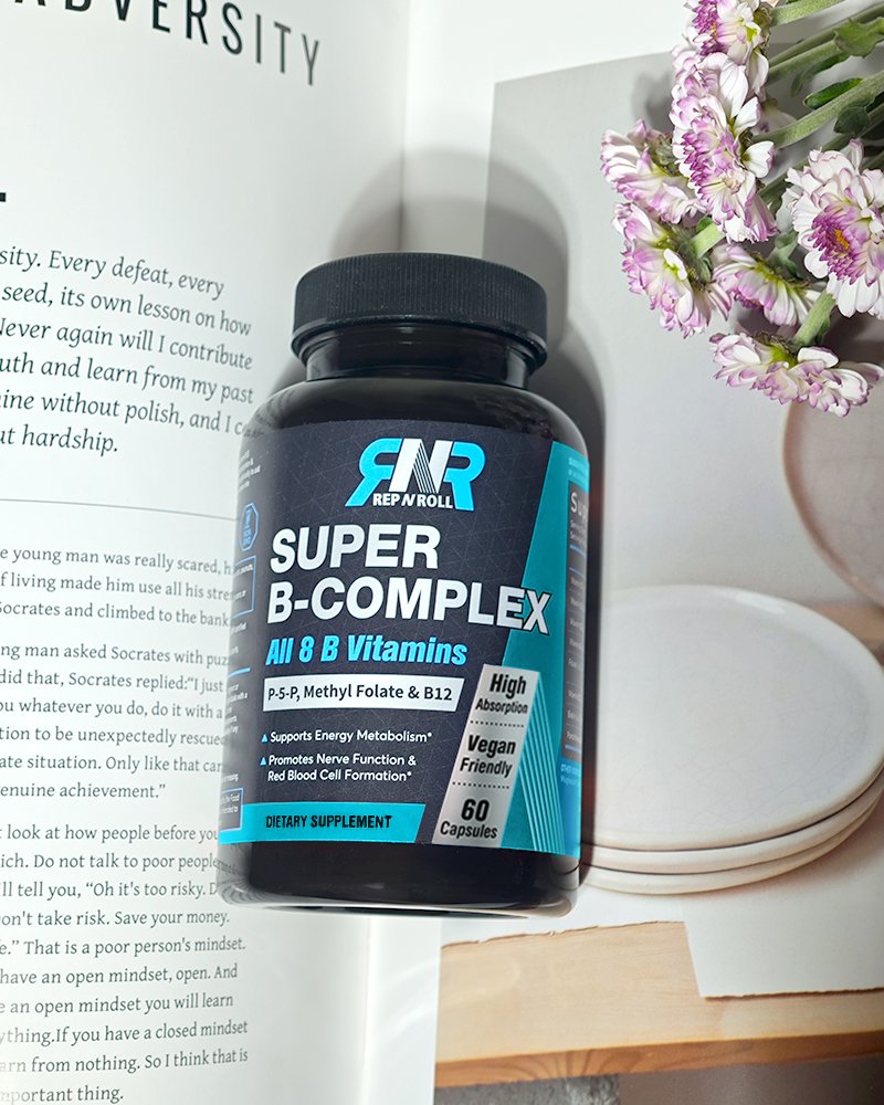 repnroll's tweet photo. Fuel your energy and support your mood with Rep N Roll Super B Complex ⚡—daily essentials for a vibrant you! #bvitamins #vitaminb #bcomplex #biotin #vitaminb12 #energy https://t.co/sCaE2U8ekj