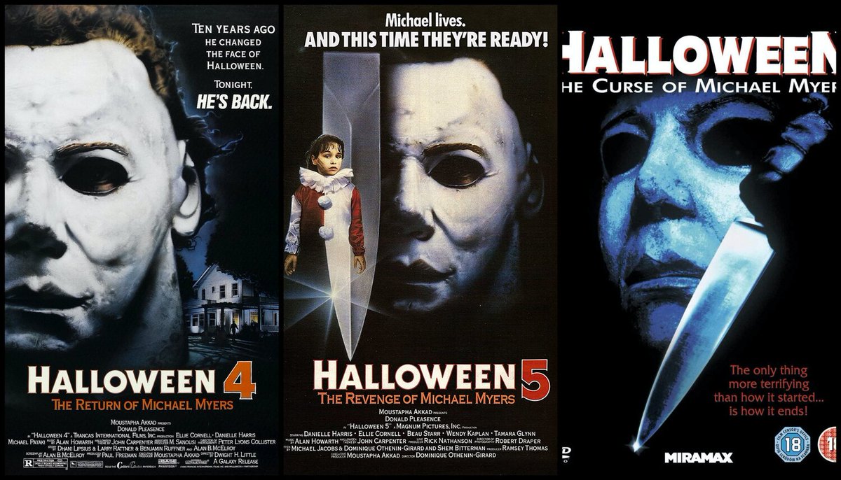 Moe_knox777's tweet image. 🔪🎃👻 Three masks. Endless terror. #MichaelMyers #HalloweenMovies #HorrorLegend #Halloween4 #Halloween5 #TheCurseOfMichaelMyers #SlasherKing #HorrorVibes #SpookyCinema