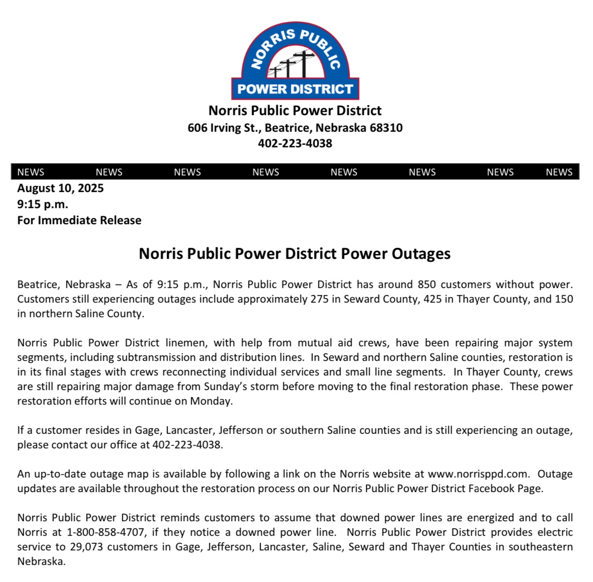 Norris Public Power tweet media