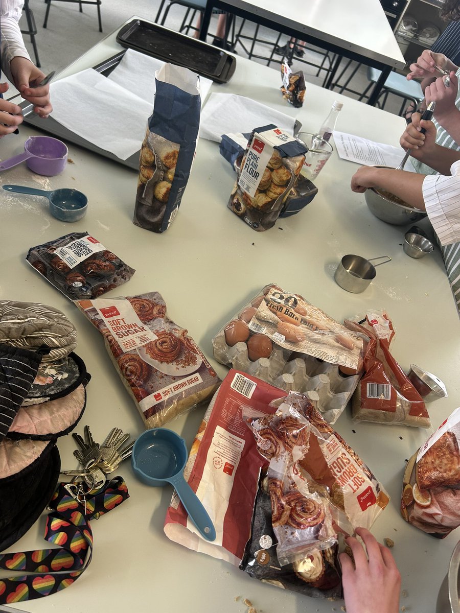 This table accurately reflects what it’s like to bake with my Y9 Health class 😂