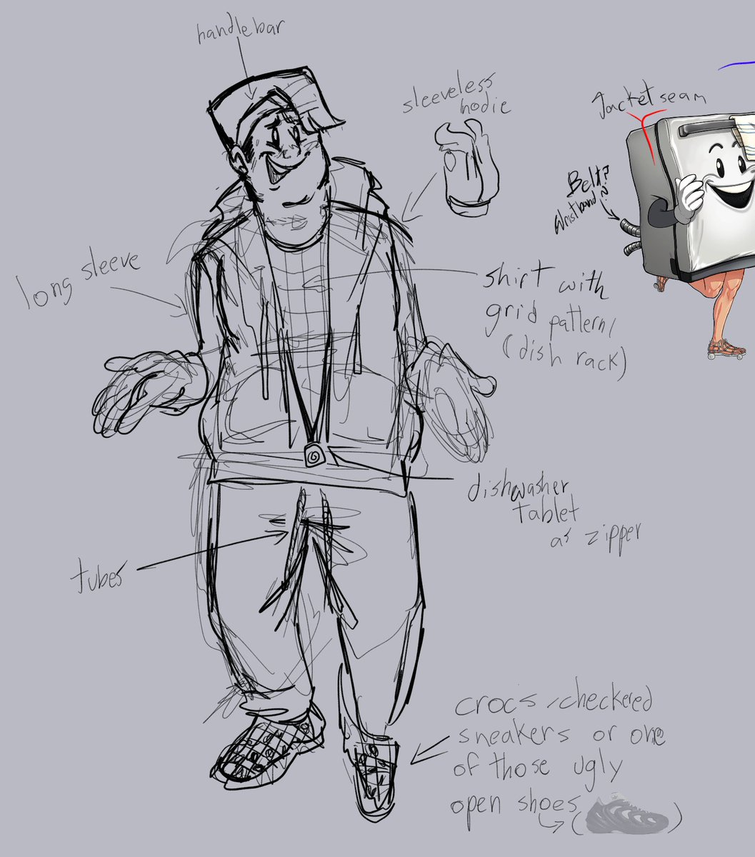 I'm struggling trying to make a Dishy gijinka that actually feels like Dishy and isn't self indulgent
