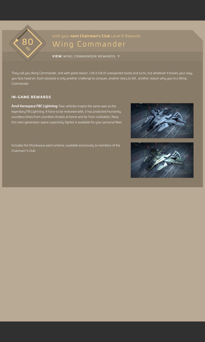 My concierge level and rewards. I got High Admiral ($1,000) in 2022, Grand Admiral ($2,500) in 2023, Space Marshall ($5,000) in 2024, and probably Wing Commander ($10,000) in 2025 🙈 #StarCitizen