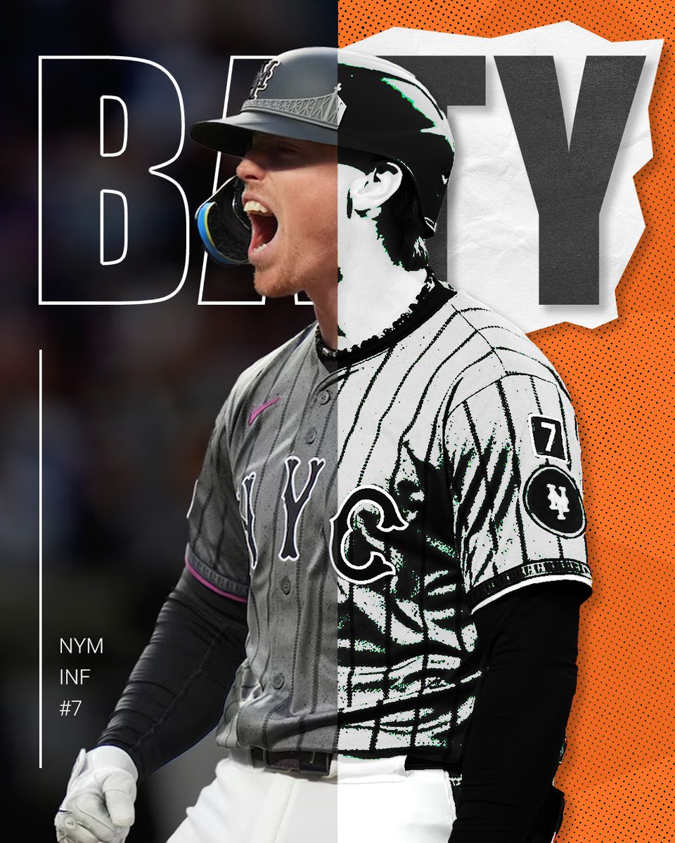 Acrimaldi13's tweet photo. Brett needs to play every day. Shout out to the goat for inspiring this graphic I made. #Mets #LFGM #BrettBaty #Homerun #Homerun https://t.co/yBa2SQsRgS