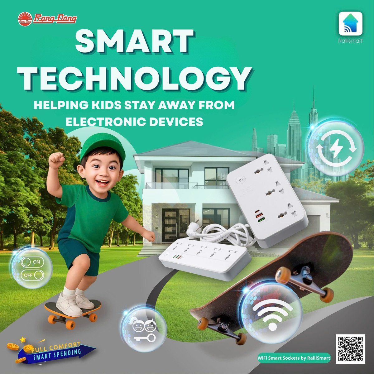 RangDongJsc's tweet image. Too much screen time? 📵
RalliSmart WiFi Smart Plug lets you:
⏱ Schedule device use
⚡ Auto cut-off when time’s up
🔒 Child Lock for safety
Smarter parenting starts here. 💡
#RalliSmart #SmartPlug #ParentingTech #ScreenTimeControl