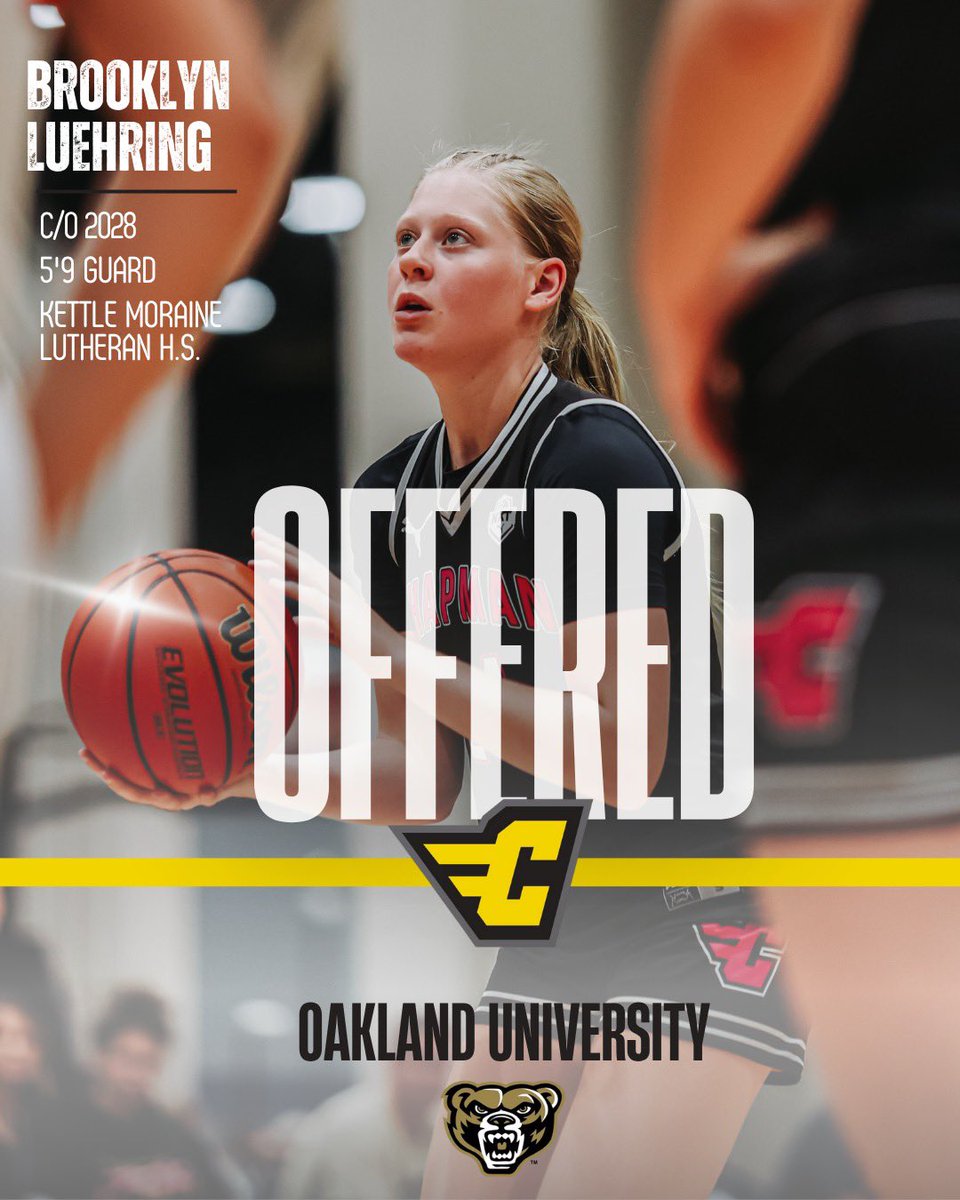 Chapman_GBB's tweet photo. Congratulations @BKLuehring on your first Division 1 offer! @OaklandWBBall we are proud and excited for your future! Coach Newell always believes in us! @academy_chapman https://t.co/3LKMm5EJU1