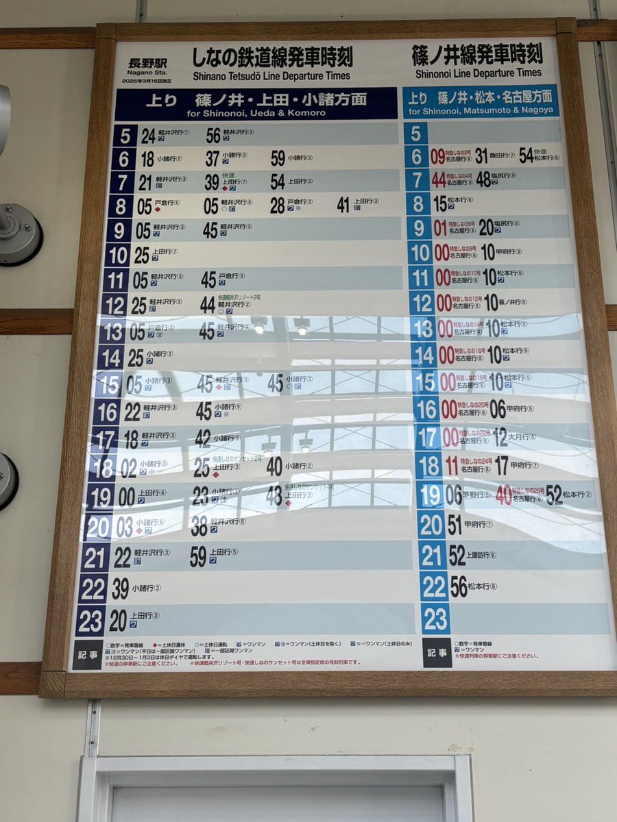 長野 駅 時刻 表