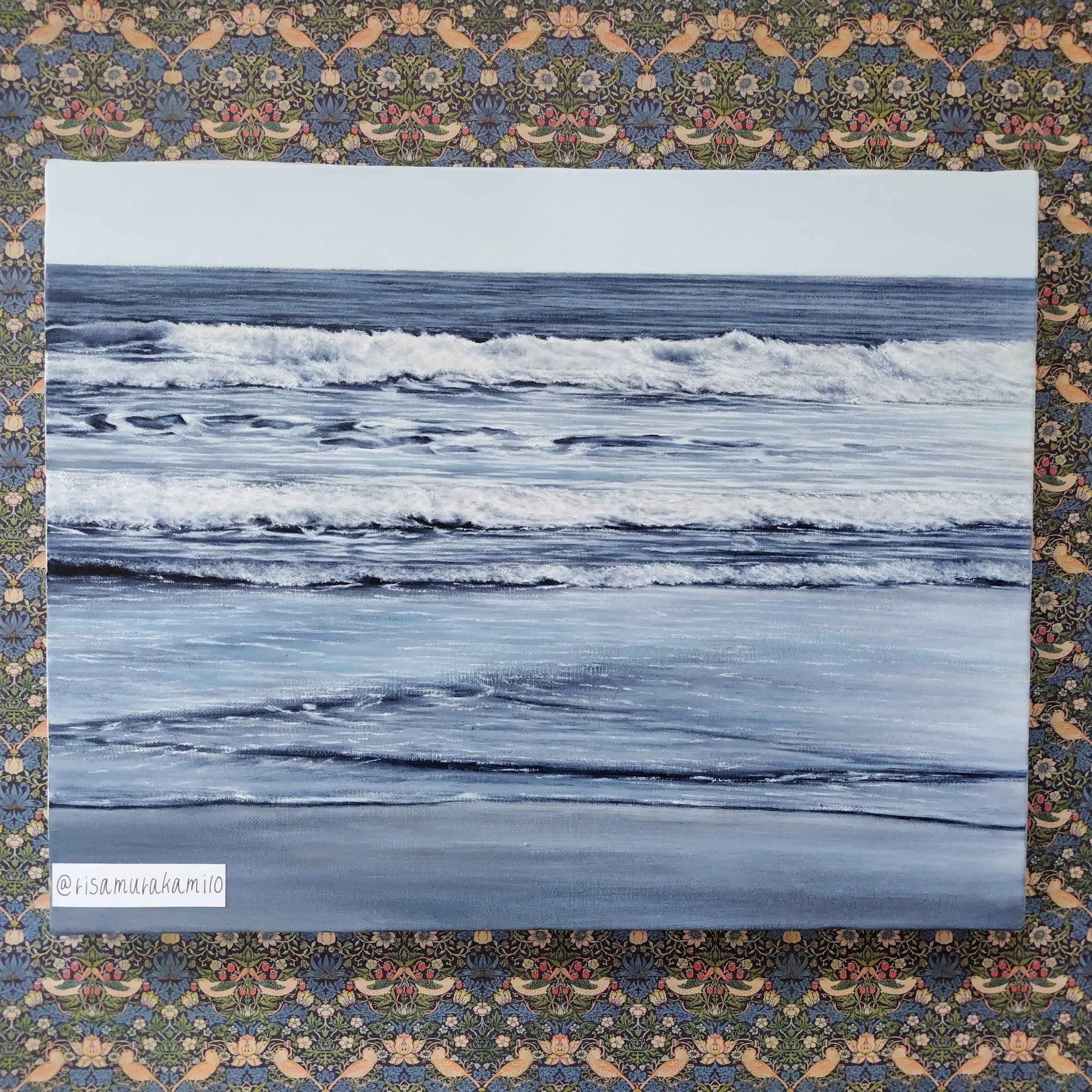 死ぬ程可愛い猫の油絵(^^) 猫ちゃん 色鉛筆画 手書き ハンドメイド A4サイズ ケント紙 横顔