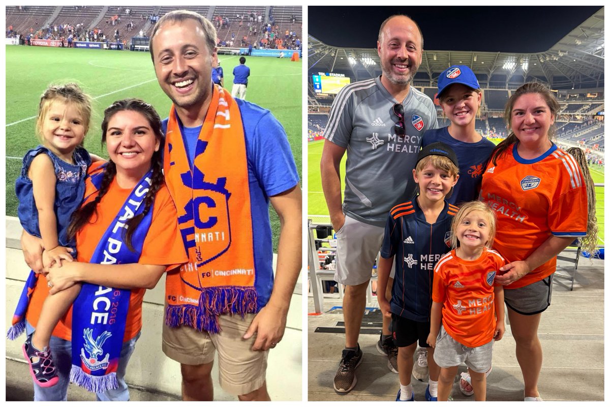 Thankful for 10 years of cheering on <a href="/fccincinnati/">FC Cincinnati</a>! Growing up, I dreamed of a professional soccer team in our hometown. Love sharing this with my kids! From Nippert to TQL, so much has changed over the last decade… but our passion for the orange &amp; blue has never wavered. ⚽️🔶🔷