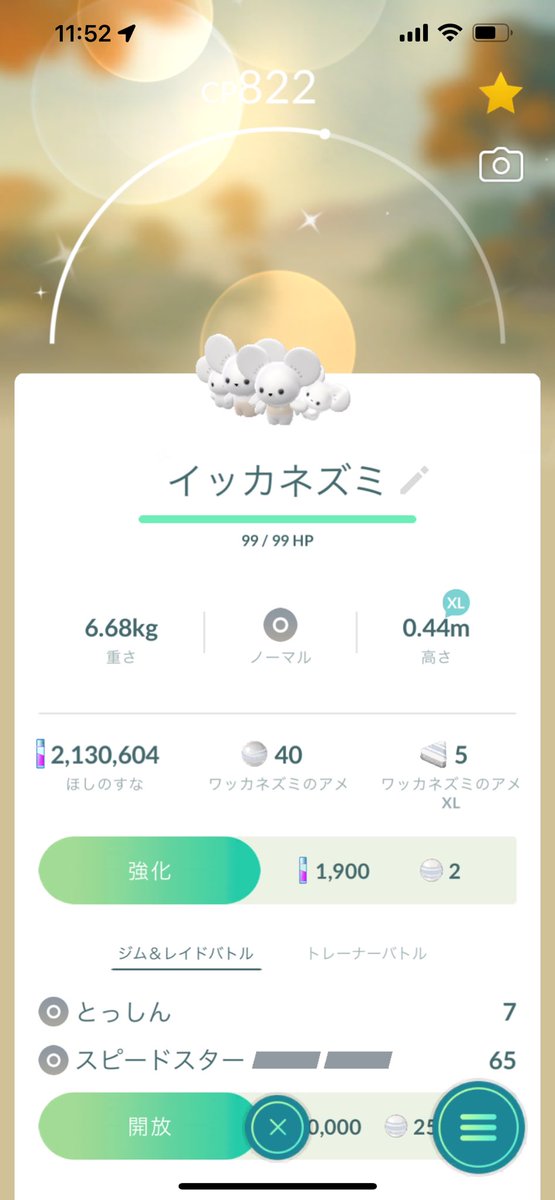 ワッカネズミ色違い出ましたー😆
進化させたけどさすがに3匹ではなかった

#ポケモンGOしてる人と繋がりたい
#ポケモンGO色違い