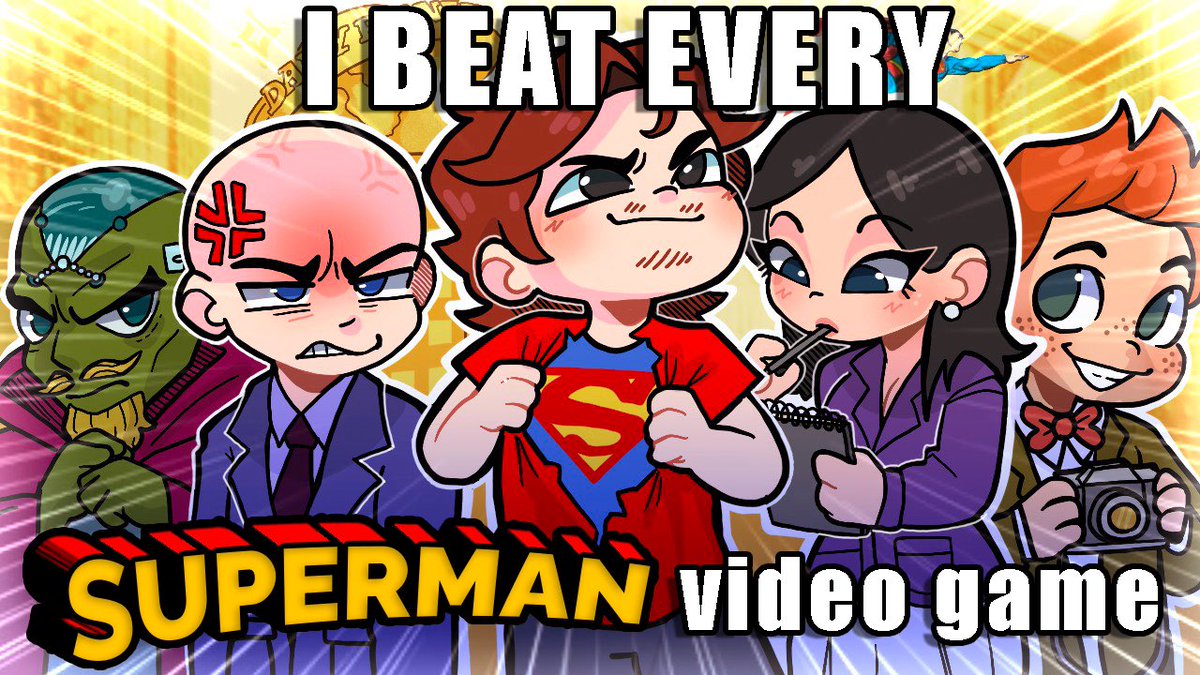 NEW VIDEO!!! I beat every Superman video game. Join me in this hour long journey to figure out why we don’t get new superman video games! 

Beautiful thumbnail done by: <a href="/bearsockz/">Teddy🐶🦴</a> 

Likes and retweets would be very much appreciated :) it’s also my birthday!