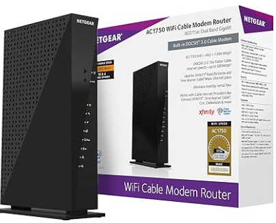 s33me's tweet photo. CAREFUL: MAC address blacklisted by #Spectrum. #NETGEAR Cable Modem WiFi Router Combo C6300 | Compatible with Cable Providers Including Xfinity by Comcast, Spectrum, Cox for Cable Plans Up to 400Mbps | AC1750 WiFi Speed | DOCSIS 3.0 as listed on ##Amazon. https://t.co/ROPpIx7j13