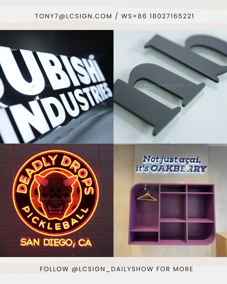 LCSignOfficial's tweet photo. 💪Customer Orders
🧐Which style would you choose?

👉Get a free quote: https://t.co/NtxSfNQDvi

#lcsign #ledletter #neonsign #lightbox #RetailStoreSignage #CustomStoreSigns https://t.co/LE7J4R5gk7