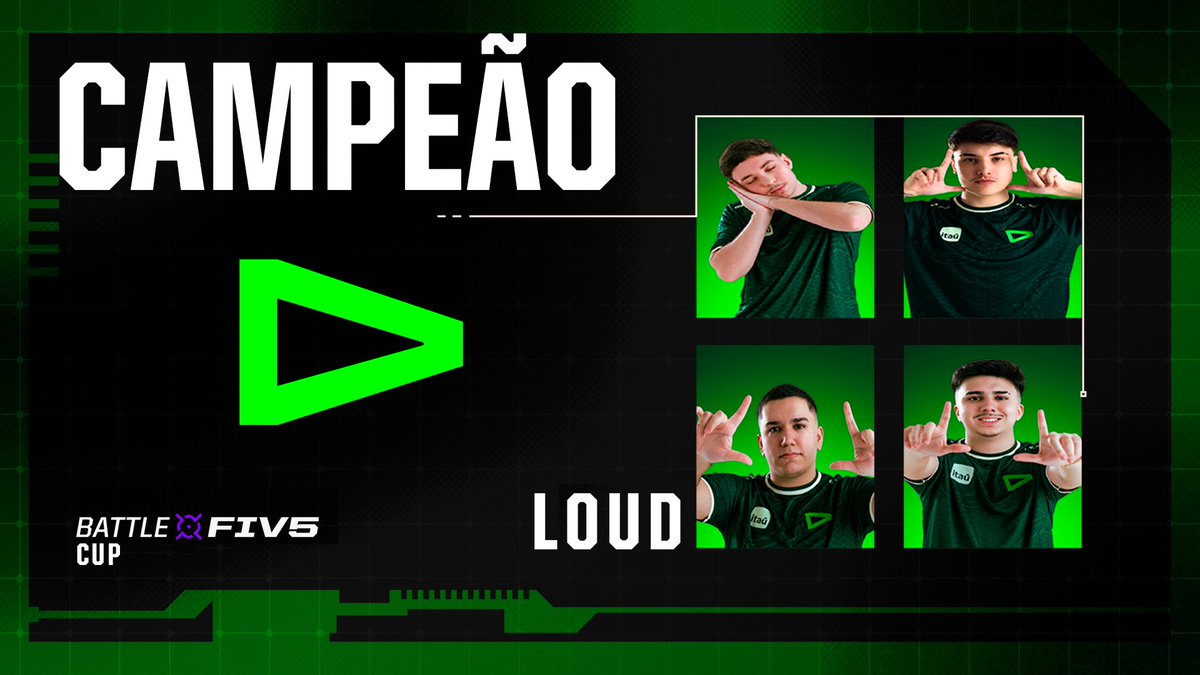 🏆 <a href="/LOUDgg/">LOUD 🇧🇷</a> CAMPEÃ DO BATTLEFIVE CUP! 🏆

Entraram no servidor pra fazer história… e fizeram!

Foi no sufoco, mas foi lindo: porradaria cantando, clutch insano.

🔥 Mais um título pra conta.
