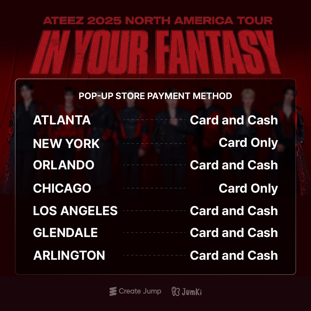 GLENDALE POP- UP INFORMATION

📍Renaissance Phoenix Glendale Hotel &amp; Conference Center
9495 Entertainment Blvd, Glendale, AZ 85305

🗓️8/11 (MON) - 8/12 (TUE)

⏰ 11AM - 7PM
*Operating schedule may change due to on-site circumstances. 

#ATEEZ #ATINY #JumKi #ATEEZinPhoenix