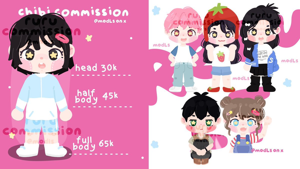 Help rt? Thank u <3

Promo Alert‼️‼️

Aku buka Commission chibi + DISKON 20% 😆

Promo berlaku sampai tanggal 17 Agustus. Kalo berminat/tanya2, DM aku yaa! ♡

#zonauang commis design custom fancam keychain logo watermark