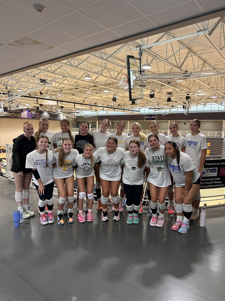 KennedyHS_VB's tweet photo. Finished preseason at IGCA on Friday. Great competition for 2 days against:
AnkenyCentennial 
GrundyCenter
DMValley
ICHigh
Solon
ClearCreekAmana
DowlingCatholic
Pella
DikeNewHartford
Cherokee
Riverside
Xavier

Excited to start this season!!
#rollcougs
#ironsharpensiron https://t.co/TnMj09O8rV