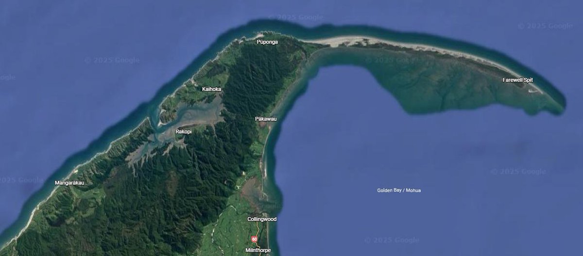 fajarbacht's tweet photo. Tau nggak? Ada bagian dari pulau di New Zealand dengan bentuk burung kiwi ini? https://t.co/jazqjt0z7B