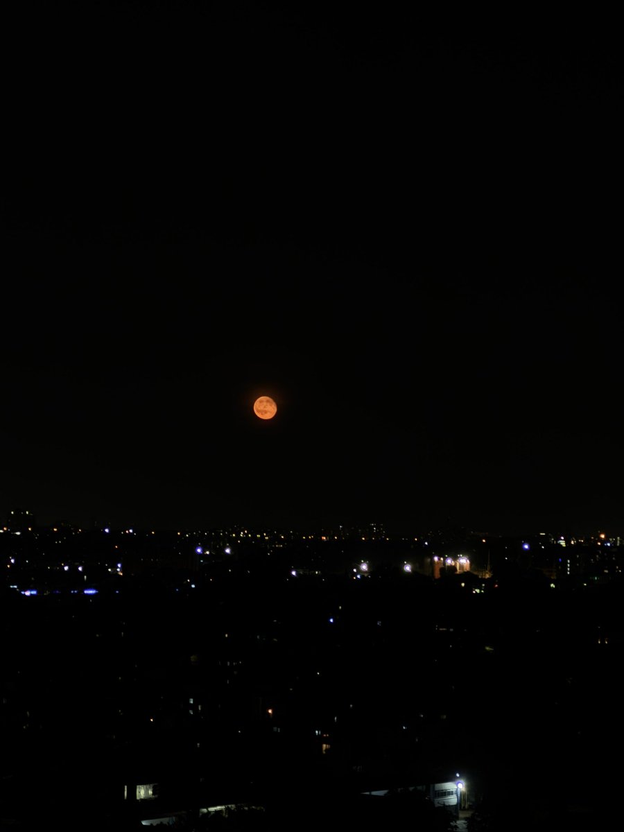 Watched too many horror films today then saw this moon.