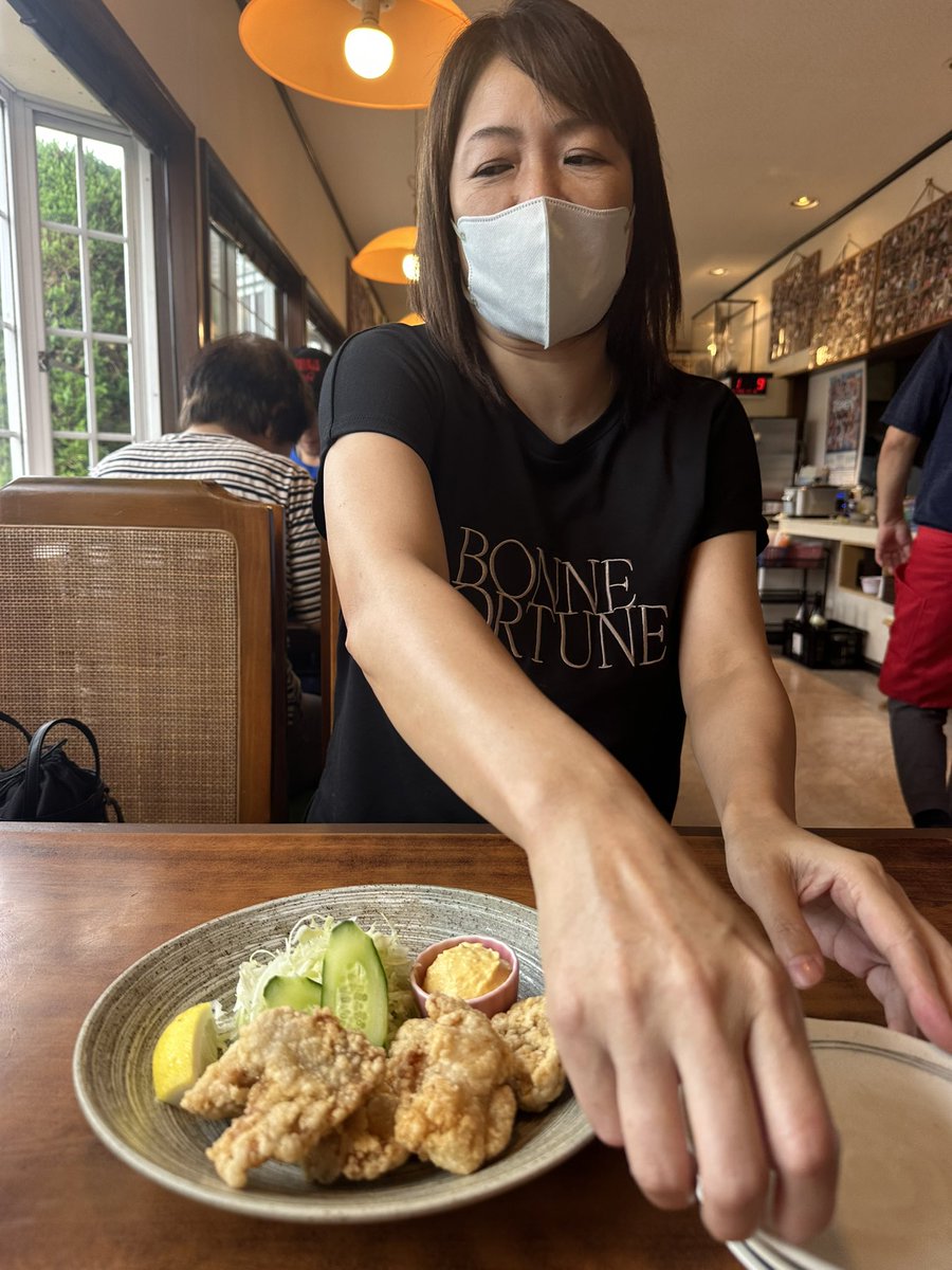 ビールが飲めないと嘆いてるあづりんこ🤭
#らー麺八番　神河町