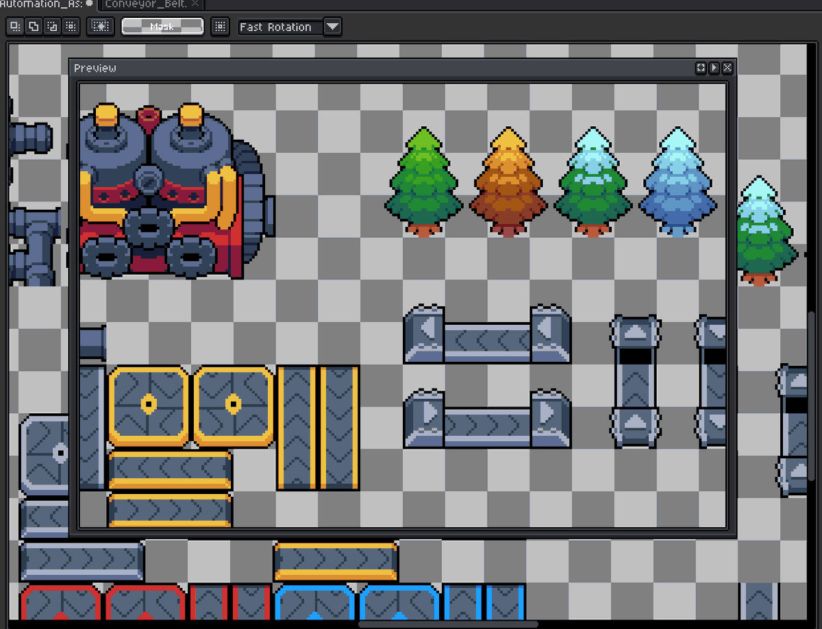mwaayk's tweet image. Working on some new additions to the asset pack! ⚙️
#tinyfactory #assetpack #pixelart #automation
