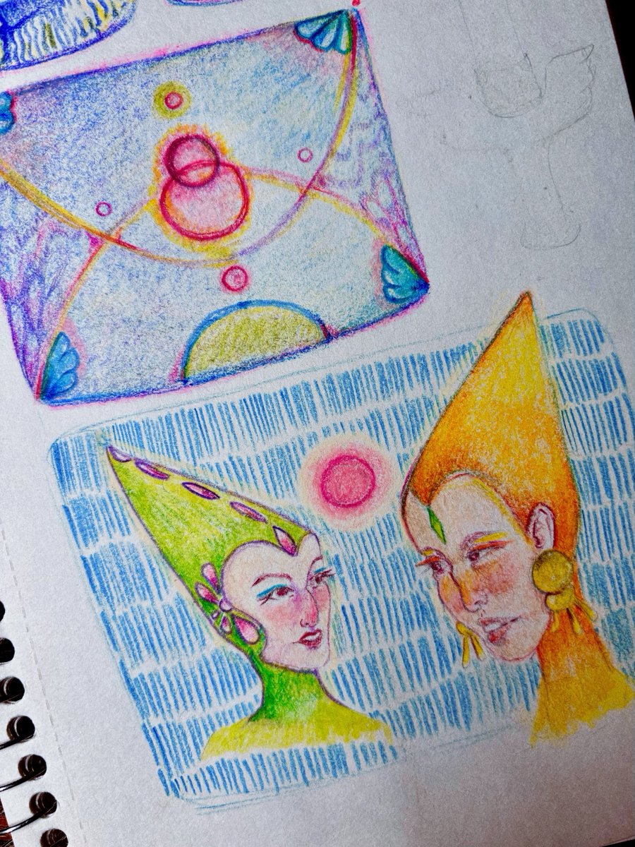 zimarrieart's tweet photo. What this moon in Aquarius got me making 🩷🌀 some colored pencil art ! https://t.co/yk56tFMIGC