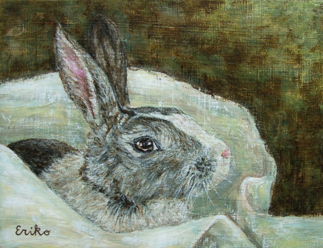 erikogaho's tweet image. 012.ウサギ No.4（F0号）

⬇️作品コメントはこちら🐰🤍
home.erikogaro.com/posts/49188429…

#ウサギ #うっとり

#絵里子画廊 home.erikogaro.com
#工藤絵里子

#過去絵を投げて絵を描いた気になろうキャンペーン