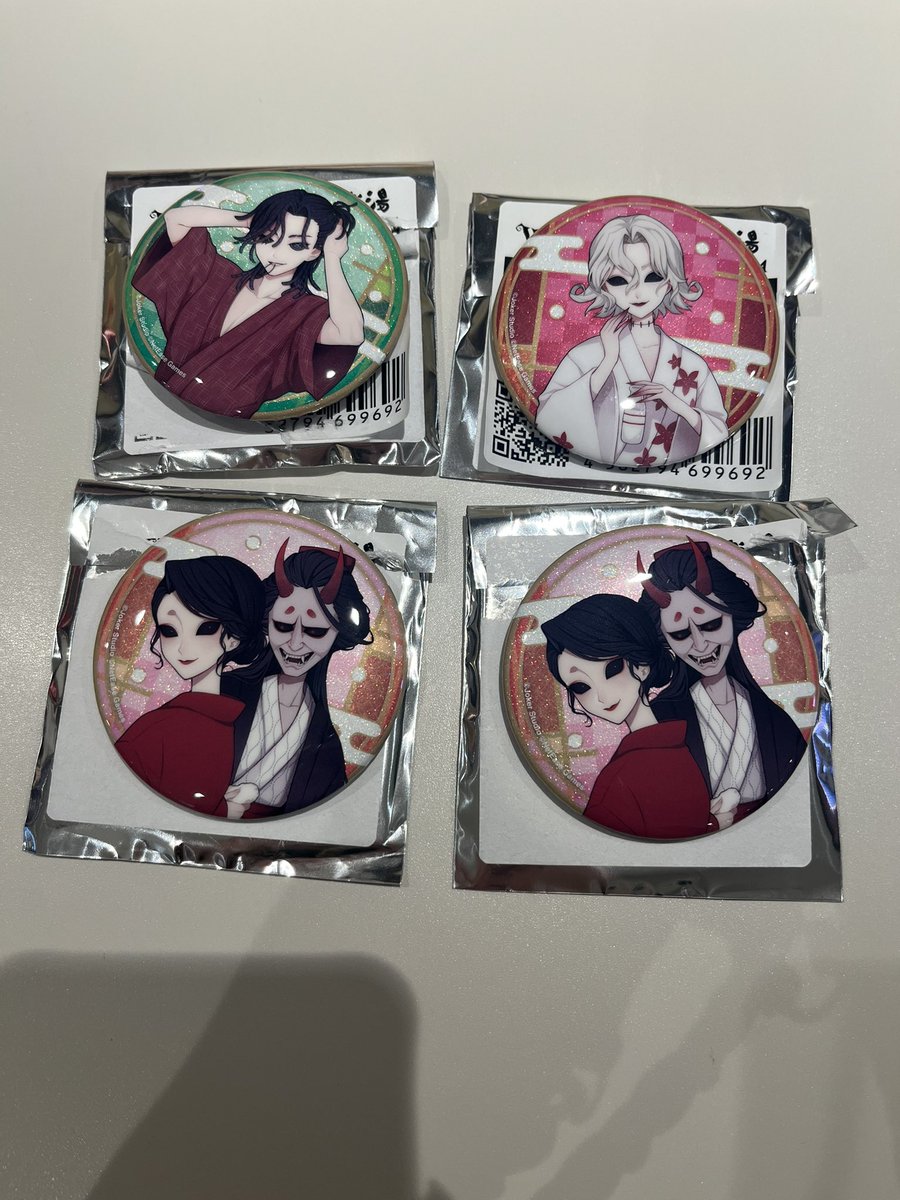 tukisimagasuki's tweet photo. 交換
第五人格 IdentityV 極楽湯 特典 コースター チェキカード 缶バッジ 等身 ミニキャラ SD 

譲 騎士 血の女王 芸者 庭師 作曲家

求 定価 > 納棺師 傭兵

池袋手渡しまたは郵送
コースターは傭兵等身

お気軽にお声掛けください。 https://t.co/2zeXmseaT0