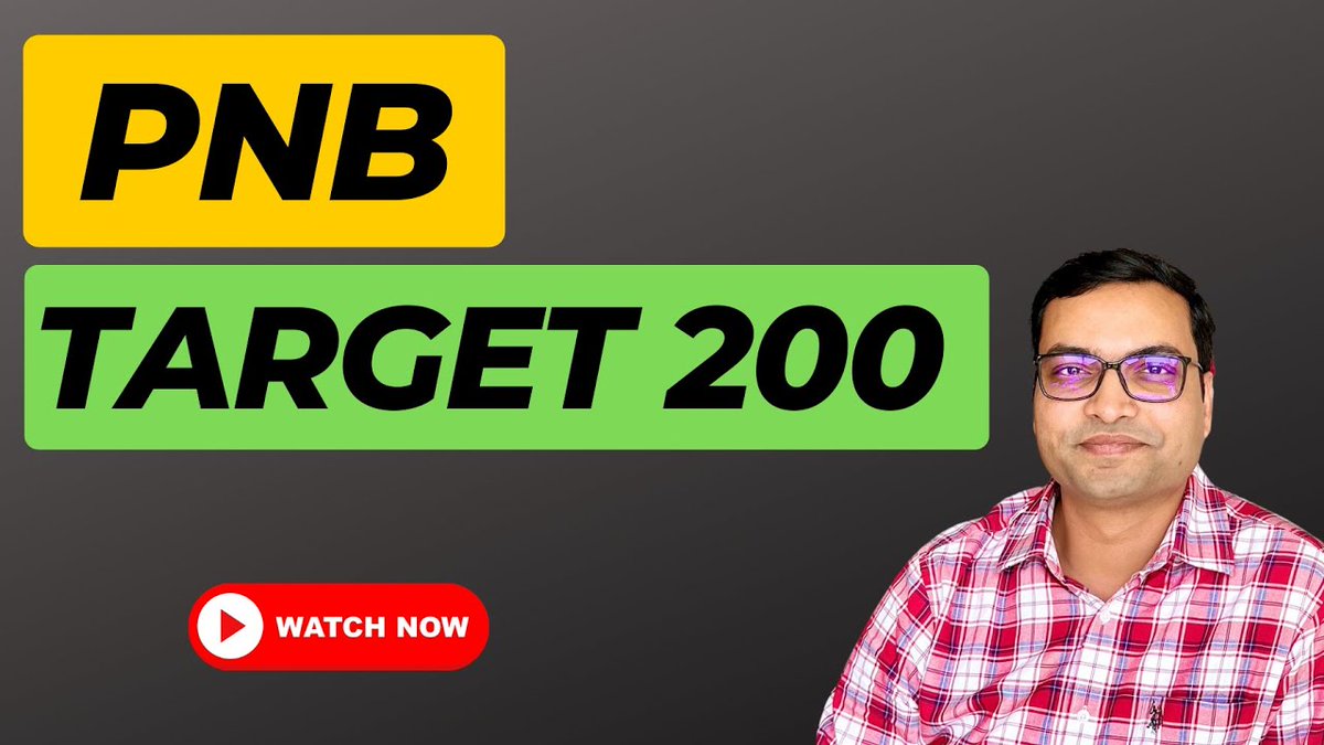 100crTrader's tweet photo. On Nov 1, 2022, @TheVivekSinghal  explained all the reasons and gave a #PNB target of ₹200.

He said it could reach the target within 2 years.

In my view, this is the best time to buy PNB for the ₹200 target.

Read Full Thread 🧵 https://t.co/4GgcMqm4o0