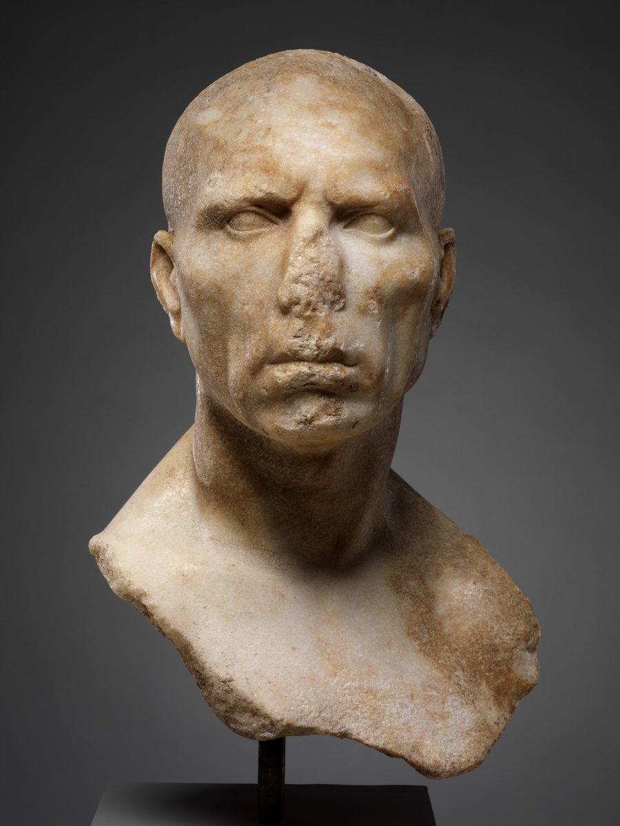 Marble portrait bust of a man, Roman, mid-1st century AD, Metropolitan Museum of Art.