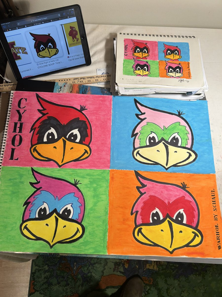 SchaulTerry's tweet photo. Took advantage of the historical rains (10+ “) in MKE to work on my Warhol piece today.

Enjoy CyHol 🥳❤️💛🌪️

#WeWill https://t.co/SmLo3TxSYd