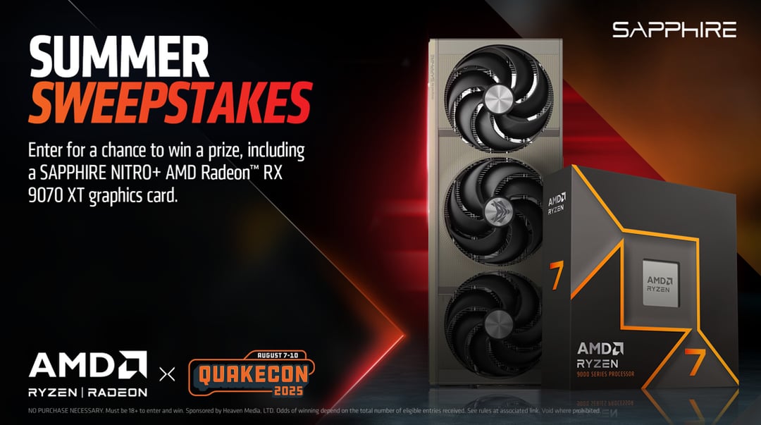 rm7567's tweet image. I&apos;m in the running to win one of the amazing prizes offered by @amd at Quakecon!!
 gleam.io/1Ly5D/amd-x-qu… #AMDatQuakecon2025