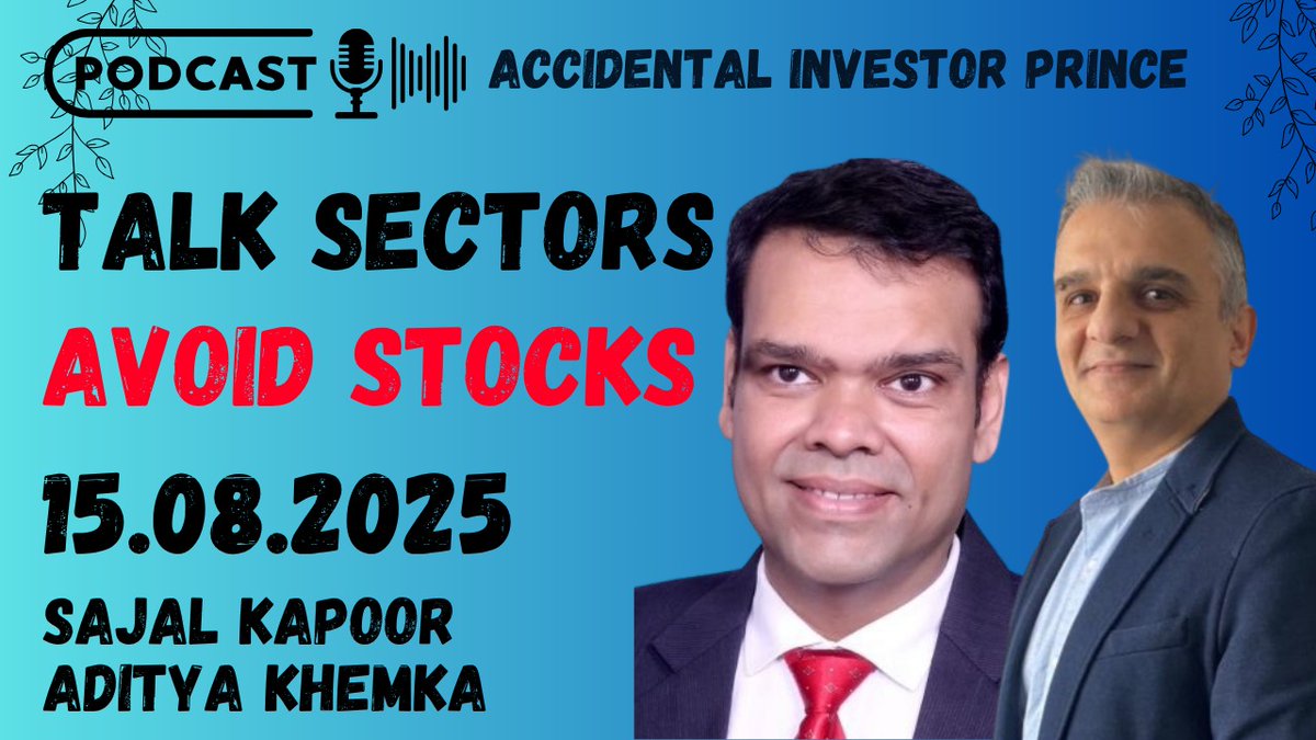 Prince | Accidental Investor 🇮🇳 (@ai_feb21) on Twitter photo Don't miss out on this 👇 'Independence Day Special'
15th August 7 PM IST
'Talk Sectors Avoid Stocks'
ft. <a href="/unseenvalue/">Antifragile Thinking</a> <a href="/AdityaKhemka5/">Aditya Khemka</a>
x.com/i/spaces/1dRJZ… Don't miss out on this 👇 'Independence Day Special'
15th August 7 PM IST
'Talk Sectors Avoid Stocks'
ft. <a href="/unseenvalue/">Antifragile Thinking</a> <a href="/AdityaKhemka5/">Aditya Khemka</a>
x.com/i/spaces/1dRJZ…