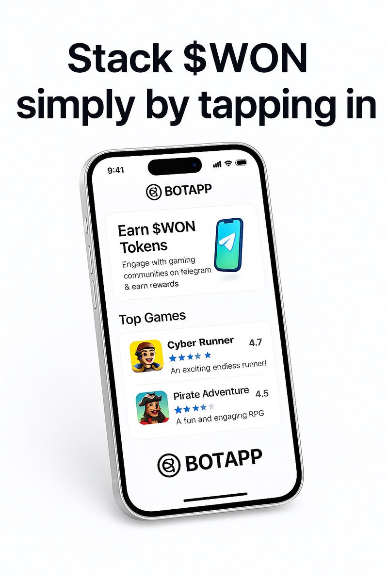BotAppHQ's tweet image. Play. Earn. Repeat. 🚀

BotApp is where gamers meet $WON. 🎮💰

#BotApp #GameAnalytics #AIpowered #BotApp #NextGenAI #YourAISocialAgent #CountdownToGreatness #SpaceVibes #AIUnleashed #CryptoSafety #BotApp #AI