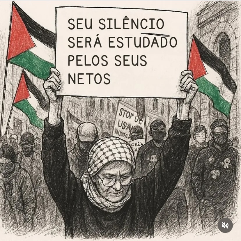 Algoritmo, me conecte à pessoas que são solidárias à Palestina livre,  e que condenam as atividades sionistas de Israel.